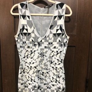 BCBG Maxazria Geometric Bodycon Dress Medium